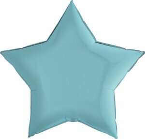 Фольгированный шар (36''/91 см) Звезда, Голубой, 1 шт.